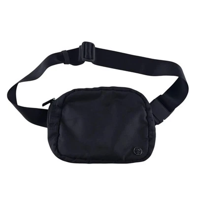 Gaiam Black Adjustable Strap Nylon Fanny Pack with Zippered Pockets Mesh Lining - Image 1 of 4