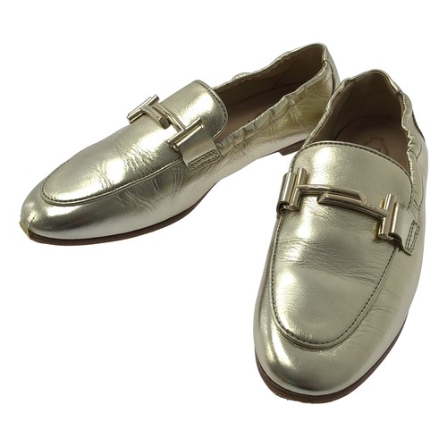 TOD’S TOD'S Scarpe mocassino piatto doppia T 36 oro donna usate KLDR 0