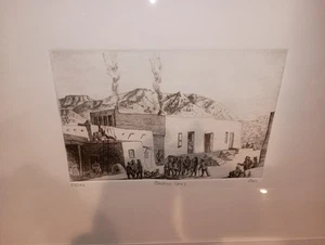 B.J.O. NORDFELDT - SELTENE Santa Fe Radierung "Election News" - S/N Modernist Master - Bild 1 von 17