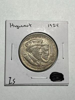 1924 Huguenot 50c Commemorative Half Dollar Attractive UNC - Image 1 of 4
