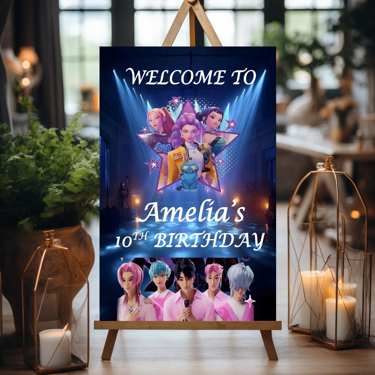 Cartel De Cumpleaños Personalizado Emojiiss - 100x80 Cm, Papel Couché 180g, Varios Diseños Temáticos