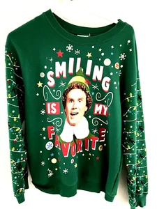 ELF Christmas Sweat Shirt Juniors Sz L 11-13 Elf - Picture 1 of 1