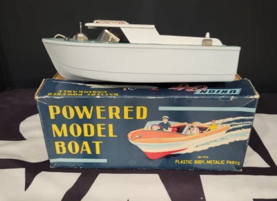 Modelo Barco Motorizado Años 50 Plástico Madera UNIÓN De Colección Original JAPÓN Eléctrico Foto 1 de 4