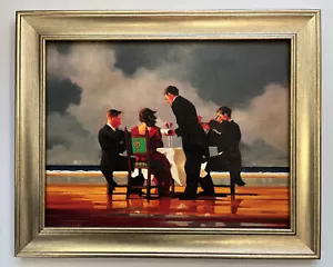 Jack Vettriano - Elegy for the Admiral Framed Canvas Effect Print 48cm x 39cm - Picture 1 of 4