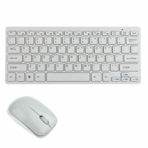 KIT TASTIERA E MOUSE MINI WIFI WIRELESS PER PC 2.4GHz KEYBOARD USB SENZA FILI - Foto 1 di 2