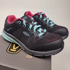 KEEN Utility Vista Energy Carbon Fiber Toe Work Shoes Black/Blue Womens Sz 7.5 W - Picture 1 of 10
