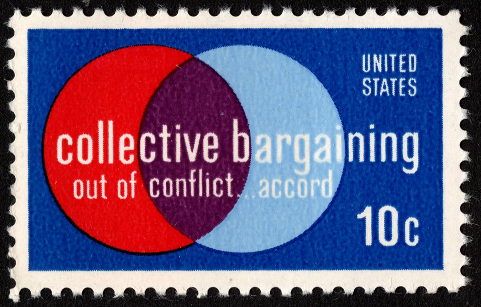 US Stamp Scott # 1558 Mint NH 10 Cents Collective Bargaining Commemorative Issue - Image 1 of 1