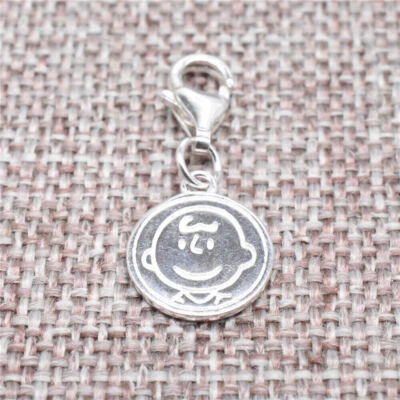 925 Sterling Silber Junge Kinder Tag Clip On Charm Karabinerverschluss - Bild 1 von 4