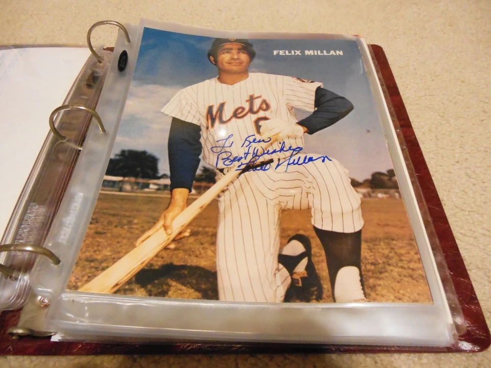 Felix Millan Autograph Color  8" x 10" Photo NY Mets - Image 1 of 1
