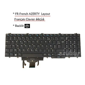 Clavier Français FR para DELL Precision 7530 7730 7540 7740 E7530 M7530 retroiluminado - Imagen 1 de 8
