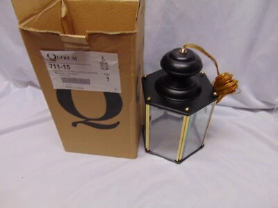 Linterna colgante Quorum Lighting 1 LT 5 Panel negra 60 W mediana 12" x 7" 711-15 Foto 1 de 4