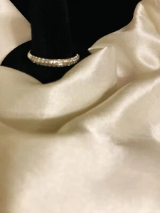 925 STERLING SILBER RING MIT SCHIMMERNDEN PAVE CZ STEINEN GRÖSSE 8 - Bild 1 von 6