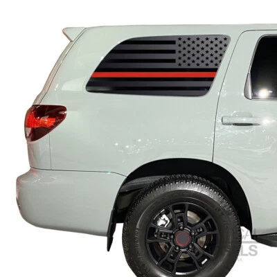USA Flag Red line Decal for Toyota Sequoia 2008-2022 TRD sport TS2-QR7-R - Image 1 of 4