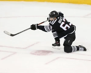 Jesper Bratt Taking a Shot One Knee New Jersey Devils 8x10 NHL Hockey Photo - Picture 1 of 1