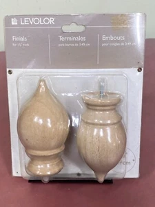 Acabados de madera Levolor redondos naturales cónicos para varillas de 1-3/8" nuevos V29212.020 - Imagen 1 de 7