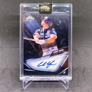Topps 2021 cromo negro Andrew Vaughn radiocontrol cubierta automática novato autógrafo cerveceros - Imagen 1 de 1
