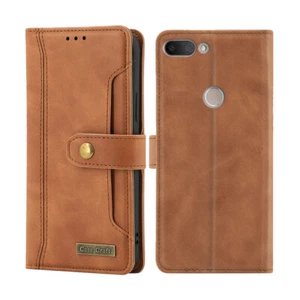 For Alcatel 1S (2019) Notebook Style Card Case,Leather Magnetic Flip Phone Case - Picture 1 of 22