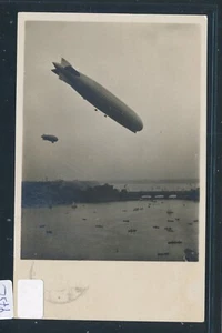 4732) Zeppelin, Foto-AK LZ 127 über Hamburg Binnenalster, o 1930 - Bild 1 von 2