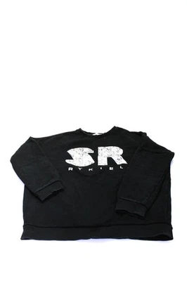 Толстовка для девочек Sonia Rykiel хлопок графический принт круглый вырез черная размер 12 - Изображение 1 из 4