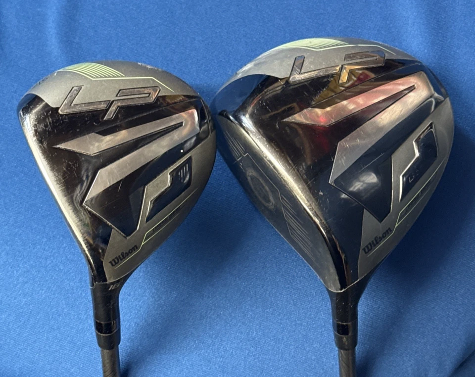 LEFT HANDED WILSON LAUNCH PAD DRAW BIAS DRIVER AND 3 WOOD REG FLEX 55g EVENFLOW - Image 1 of 4