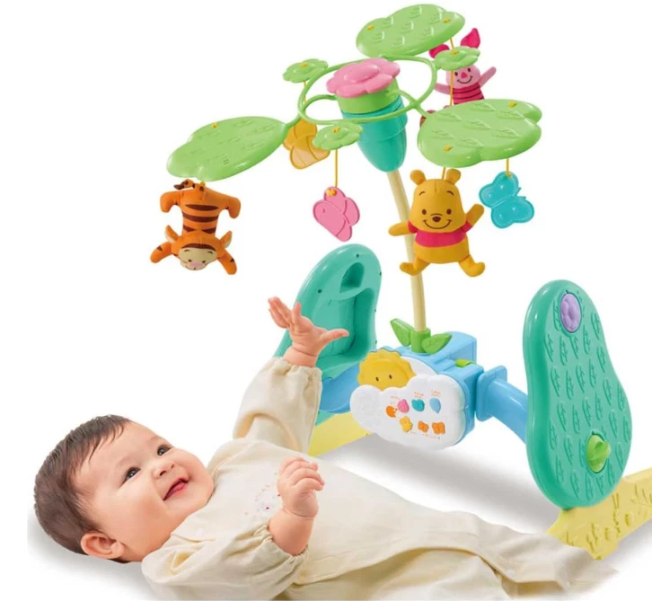 Disney Baby Toy Merry Winnie The Pooh Selectable Rotation 6way Gym Japan