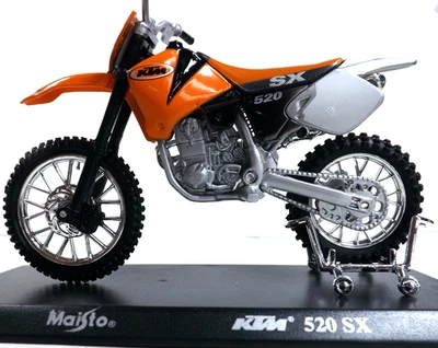 Vintage KTM 520 Die-Cast Dirt Bike Motorcycle Scale 1:18 w/ Stand Brand New - Image 1 of 4