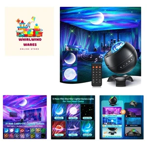 Dynamic Bedroom Galaxy Projector - Bluetooth, 15 Sounds & Adjustable Brightness - Picture 1 of 11