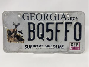 Expired 2013 Georgia Support Wildlife License Plate Used Decor Bar,Garage,Cabin - Picture 1 of 10