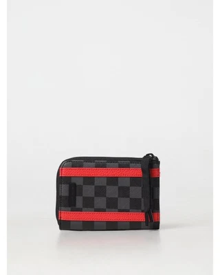 Sprayground Checkered Wallet with Red Stripes Men Multicolor - Imagem 1 de 3