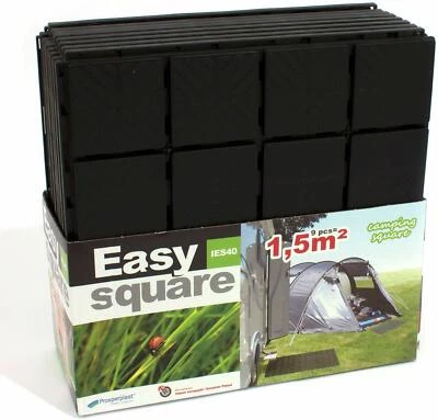 Gehwegplatten Platten 1,5 m2 Kunststoff Bodenplatten Beetplatten Schwarz IES40 - Bild 1 von 4