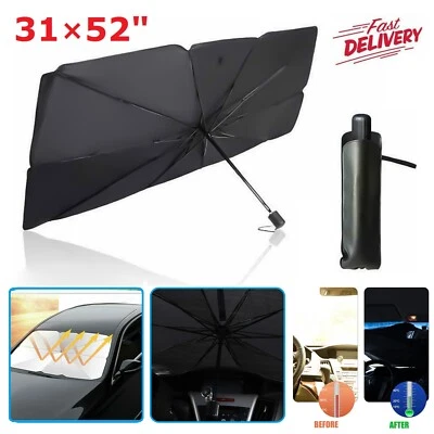 Parasol plegable para coche UV paraguas parabrisas ventana delantera cubierta visera Foto 1 de 4