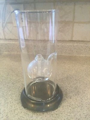 Vintage Wolfard Glass Oil Lamp 9” with Antique Brass Base With Wick And Box - Image 1 of 4