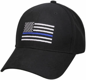 Thin Blue Line Tactical Cap US Flag TBL Support the Police Ball Hat Adjustable - Picture 1 of 3