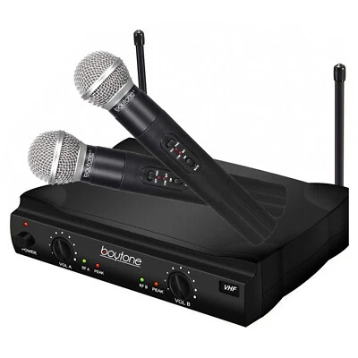 Boytone BT-42M, VHF Wireless Dual HandHeld Microphone System / caring Case - Image 1 of 4