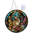  Easter Bunny Rabbit Acrylic Decor Staiend Glass Window Hanging Door