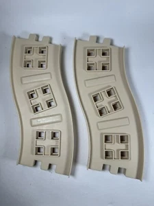 Waffle Blocks Steam Train Replacement Pieces Lot Of 2 Beige Curve Track 9.5” - Picture 1 of 5