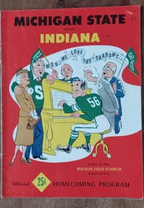 October 13, 1956 Michigan State vs Indiana Homecoming Football Game Program - Picture 1 of 13