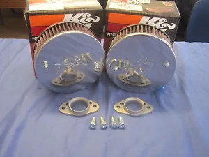 MG MGB 1800 PAIR K & N PANCAKE STYLE AIR FILTERS WITH FREE STUB STACKS *** - Picture 1 of 1