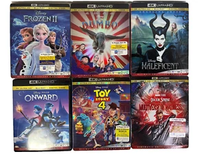 4k Ultra HD Blu-Ray Movies (Lot of 6) Family Disney Pixar Marvel (2 NEW SEALED) - Picture 1 of 18