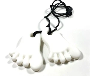Lil Jumbl BPA Free Baby Teether Foot Pendant PT008 White - Picture 1 of 4