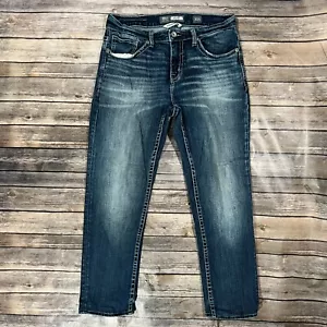Pantalones de mezclilla elásticos de pierna recta BKE Alec 32S para hombre 32x29 azules con hebilla - Imagen 1 de 11