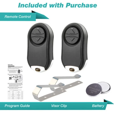 GARAGE SYNC 2 Garage Door Opener 2btn Remote Mini Black for Universal Chamberlain MC100-P2