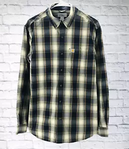 Carhartt Herren 100 % Baumwolle entspannte Passform Langarm Knopfleiste kariertes Hemd - med. - Bild 1 von 10