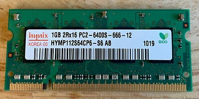 Hynix 1GB 2Rx16 PC2-6400S-666-12 HYMP112S64CP6-S6 AB Memory RAM HP 485029-001 - Image 1 of 2