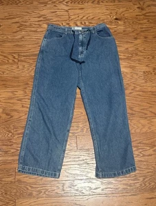 Vintage Faded Glory Damen Baggy Original Fit blau Denim Jeans mit Kordelzug, Gr. 14 - Bild 1 von 5