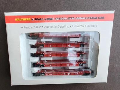 Walthers '305 Thrall 5 unidades articulado doble pila coche Sante Fe 932-8102 N sca Foto 1 de 2
