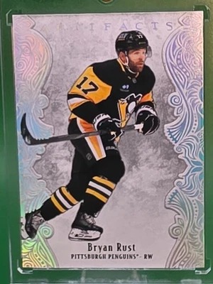 2025-26 UPPER DECK ARTIFACTS PLATINUM SPARKLE /99 BRYAN RUST PENGUINS - Image 1 of 2