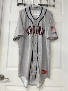Rawlings Virginia UVA Cavaliers Game Issued Gray #35 Baseball Jersey Size 42 - Picture 1 of 12