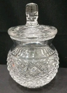 Waterford Crystal 5.5" Tall Biscuit Barrel/Honey Jar With Lid - Marked - Picture 1 of 8