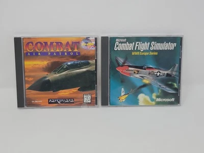 Combat Air Patrol & Combat Flight Simulator WWII CD-ROM 1995 PC Game Lot Tested - Image 1 of 4